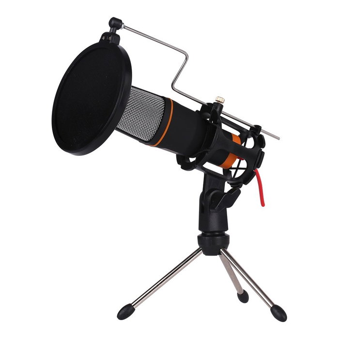 Woxter Mic Studio Micrófono de Condensador Negro con Trípode Woxter Mic Studio Micrófono de Condensador Negro con Trípode